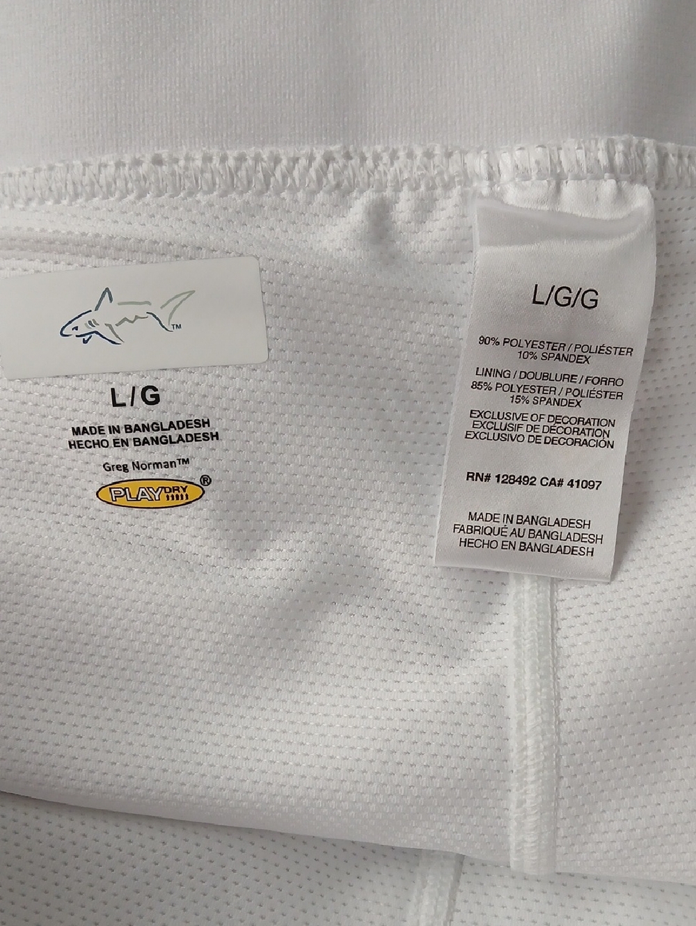 NWT Greg Norman White Stretch Skort Golf Tennis Sz Large - Picture 10 of 10